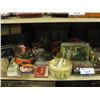 Image 1 : SHELF LOT OF ASSORTED COLLECTORS TINS AND ADVERTISEMENT CARDBOARD BOXES
