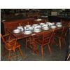 Image 2 : CUSHMAN SOLID MAPLE 8PC DINING ROOM SUITE; TABLE WITH 6 CHAIRS AND MATCHING SIDEBOARD