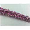 Image 2 : ONE STERLING SILVER RUBY BRACELET WITH 154 RUBIES, APPROX 17.50CARATS
