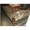 Image 2 : ANTIQUE FEINTING COUCH AND AN UPHOLSTERED FOOTSTOOL
