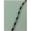 Image 2 : 6+ CARAT OVAL BLUE SAPPHIRE AND DIAMOND TENNIS BRACELET. NEW IN BOX. APPROX RETAIL $600