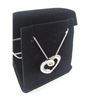 Image 2 : LADIES REVERSIBLE HEART NECKLACE SET WITH  GENUINE BLACK AND WHITE DIAMONDS