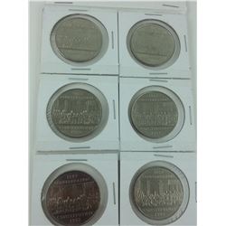 6X CANADIAN 1982 CONSTITUTION 1$ COINS