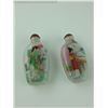 Image 2 : 2X OLD CHINESE HAND PAINTED SNUFF BOTTLES WITH STOPPERS