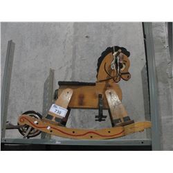 CHILDS WOODEN ROCKING HORSE