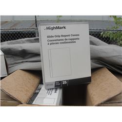 ONE PALLET LOT OF 40 BOXES OF NEW HIGH MARK SLIDE GRIP REPORT COVERS