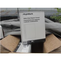 ONE PALLET LOT OF 40 BOXES OF NEW HIGH MARK SLIDE GRIP REPORT COVERS