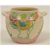 Image 1 : A Clarice Cliff Aurea Pattern Two Handled Vase, of ribbed form, printed marks, 14 cm See illustra...