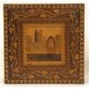 Image 1 : A 19th Century Killarney Style Yew Box, inlaid church ruins and shamrock, 22 cm See illustration...