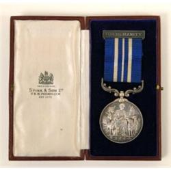 A Silver Medal, awarded by the RSPCA for animal life saving, to Mr John ...