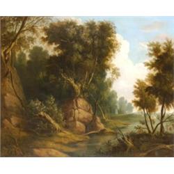 Attributed to William Payne, a Devon inlet, oil on canvas, 62 x 75 cm   See illustration £300-400...