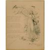Image 1 : Paul Merwart, a maiden with cherubs, birds and flowers, grey wash, signed, with dedication from M...