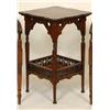 Image 1 : An Edwardian Mahogany Occasional Table, the shaped square top on turned and tapering legs united...