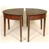 Image 1 : A Pair of George III Mahogany D Ends, on square tapered legs, 122 cm, See illustration £200-400...