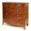 Image 1 : A 19th Mahogany Bow Front Chest, of four graduated long drawers, (cut) 109 cm  See illustration £...