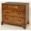 Image 1 : A 19th Century Mahogany Chest, of three graduated long drawers, on bracket feet, 90 cm See illust...