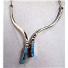 Image 2 : Zuni Sterling Silver Inlay Opal Necklace