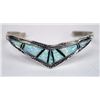 Image 1 : Zuni Sterling Silver Opal Cuff Bracelet, H Addikie