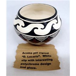 Acoma Eye Dazzler Pottery Jar by Daniel Lucario