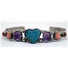 Image 1 : Navajo Sterling Multi-Stone Bracelet by R. Becenti