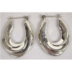 Elegant Sterling Silver Hoop Earrings