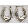 Image 1 : Elegant Sterling Silver Hoop Earrings