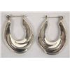 Image 2 : Elegant Sterling Silver Hoop Earrings
