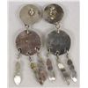 Image 2 : Navajo Sterling Turquoise Shadowbox Earrings