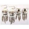 Image 2 : 5 Pr Navajo Sterling Multi-Stone Earrings