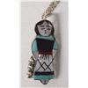 Image 1 : Zuni Sterling Inlay Maiden Pin Pendant by T Waseta