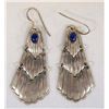 Image 1 : Navajo Sterling Silver Lapis Earrings