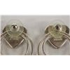 Image 3 : Quoc Turquoise Co. Sterling Inlay Heart Earrings