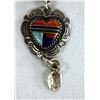 Image 2 : Quoc Turquoise Co. Sterling Inlay Heart Bracelet