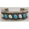 Image 1 : Zuni Silver Turquoise Opal Bracelet, Sensa Eustace