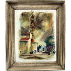 1980 Original ''Fiesole'' by NM Artist Chase E. Webb