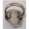 Image 2 : 1950 Navajo Silver Kingman Turquoise Ring, Size 4