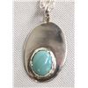 Image 2 : Sterling Silver Bisbee Turquoise Pendant Necklace