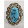 Image 1 : Navajo Sterling Silver Turquoise Ring, Size 6.25