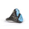 Image 2 : Navajo Old Pawn Sterling Turquoise Ring, Size 10.5