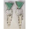 Image 1 : Navajo Sterling Turquoise Clip-On Earrings