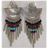 Image 2 : Quoc Turquoise Co. Sterling Silver Inlay Earrings