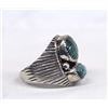 Image 1 : Navajo Old Pawn Silver Manassa Turquoise Ring, S11