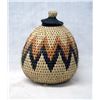 Image 1 : African Lidded Tri-Colored Basket