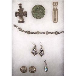 Collection of Mexican Sterling Jewelry, Some Taxco