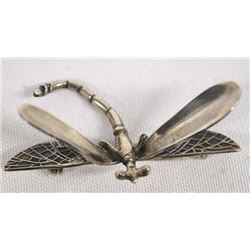 Mexican Sterling Silver Dragonfly Pin