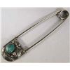 Image 1 : Navajo Sterling Turquoise Blanket Pin