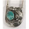 Image 2 : Navajo Sterling Turquoise Blanket Pin