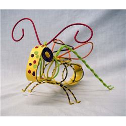 Hand Painted Metal Folk Art Cricket