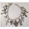 Image 1 : Sterling Silver Cross Charm Bracelet