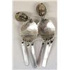 Image 2 : Navajo Sterling Silver and Onyx Clip-On Earrings